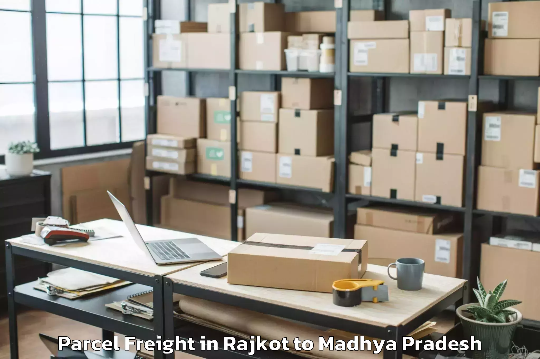 Easy Rajkot to Singrauli Parcel Freight Booking